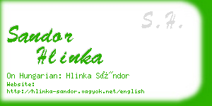 sandor hlinka business card